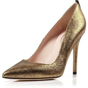 SJP Fawn 100 gold matallic pump Sz 36